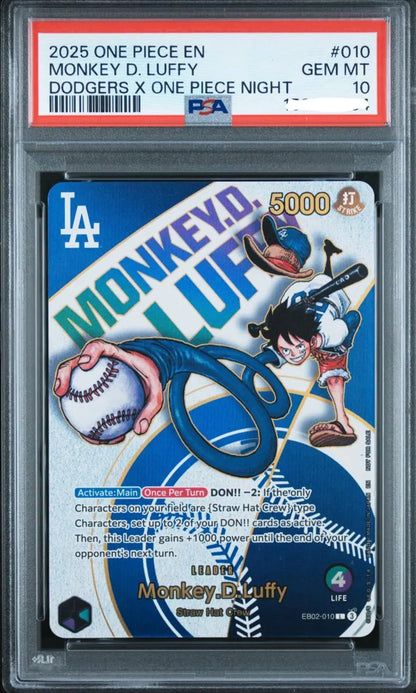One Piece Promo 010 Monkey D Luffy Dodgers Psa 10